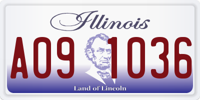 IL license plate A091036