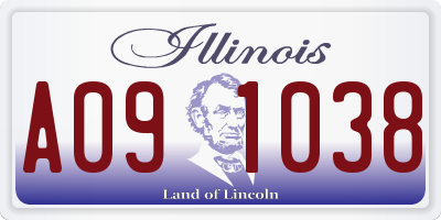 IL license plate A091038
