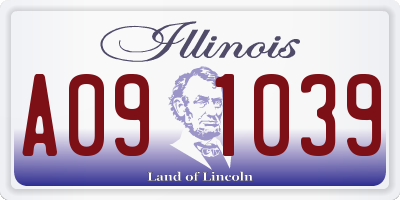 IL license plate A091039