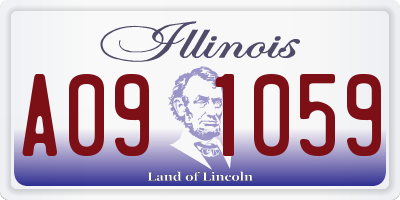 IL license plate A091059
