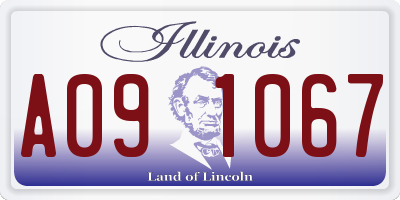 IL license plate A091067
