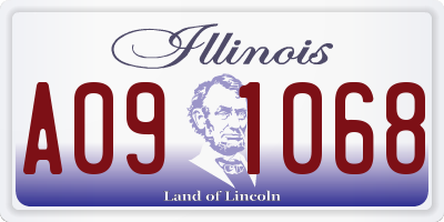 IL license plate A091068