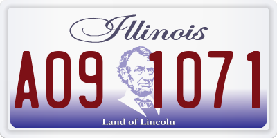 IL license plate A091071