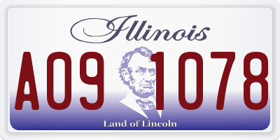 IL license plate A091078