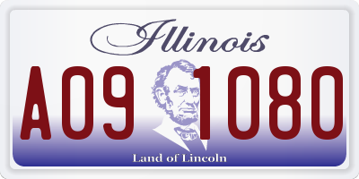 IL license plate A091080