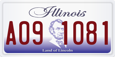 IL license plate A091081