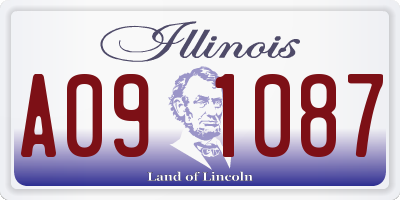 IL license plate A091087