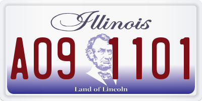 IL license plate A091101