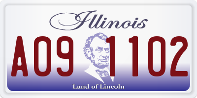 IL license plate A091102