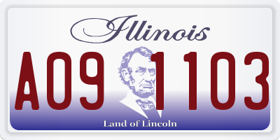 IL license plate A091103