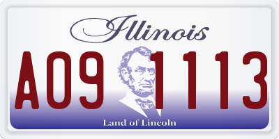 IL license plate A091113