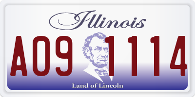 IL license plate A091114