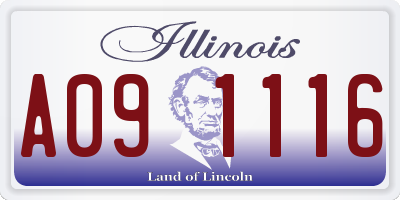 IL license plate A091116