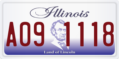 IL license plate A091118