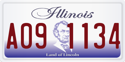 IL license plate A091134