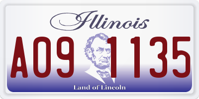 IL license plate A091135