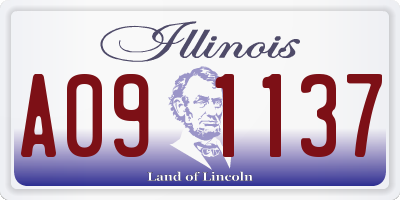 IL license plate A091137