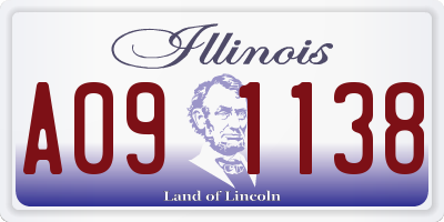 IL license plate A091138