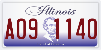 IL license plate A091140