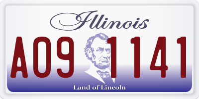 IL license plate A091141