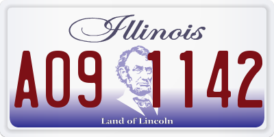 IL license plate A091142