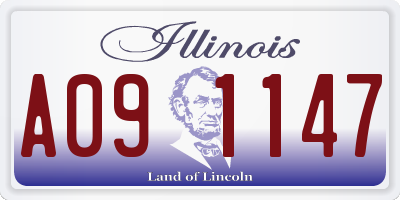 IL license plate A091147