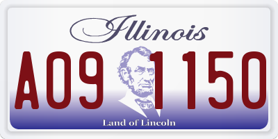 IL license plate A091150