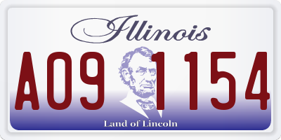 IL license plate A091154