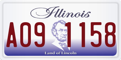 IL license plate A091158