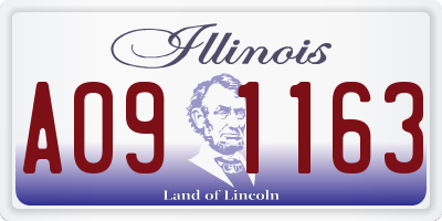IL license plate A091163