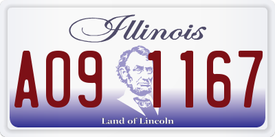 IL license plate A091167