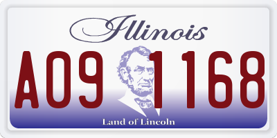 IL license plate A091168