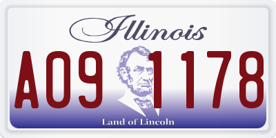 IL license plate A091178