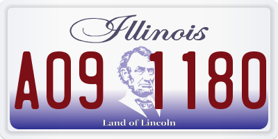 IL license plate A091180