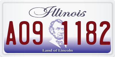 IL license plate A091182