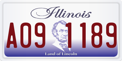 IL license plate A091189