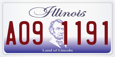 IL license plate A091191