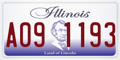 IL license plate A091193