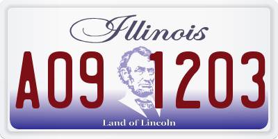 IL license plate A091203