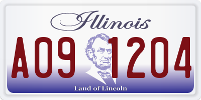 IL license plate A091204