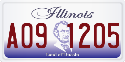 IL license plate A091205