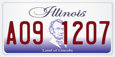 IL license plate A091207