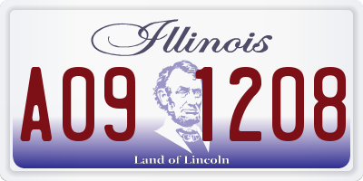 IL license plate A091208