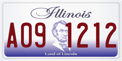 IL license plate A091212