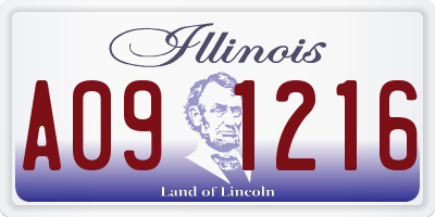 IL license plate A091216