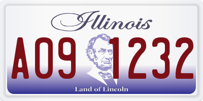 IL license plate A091232