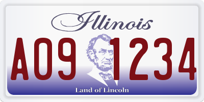 IL license plate A091234