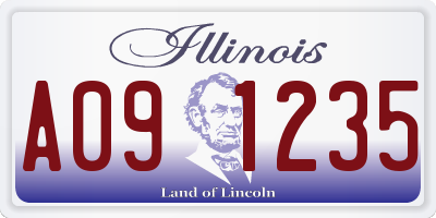 IL license plate A091235