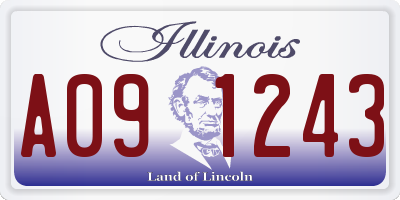 IL license plate A091243