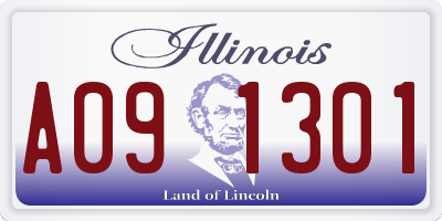 IL license plate A091301